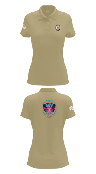 Womens Short Sleeve Performance Polo, USS Bougainville CPO, , Teamtime, Team time, sublimation, custom sports apparel, team uniforms, spirit wear, spiritwear, sports uniforms, custom shirts, team store, custom team store, fundraiser sports, apparel fundraiser