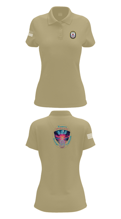 USS Bougainville CPO 89131174 Women's Short Sleeve Performance Polo  - 90