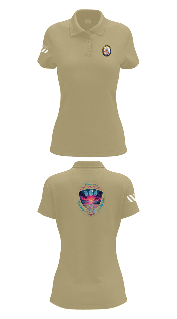 Womens Short Sleeve Performance Polo, USS Bougainville CPO, , Teamtime, Team time, sublimation, custom sports apparel, team uniforms, spirit wear, spiritwear, sports uniforms, custom shirts, team store, custom team store, fundraiser sports, apparel fundraiser