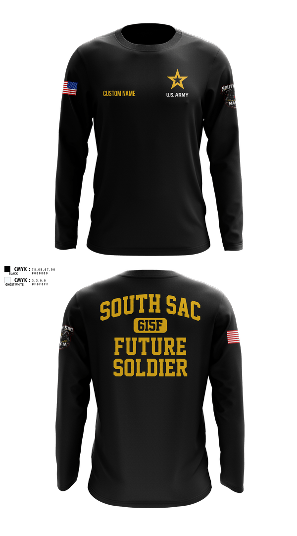 Long Sleeve Performance Shirt, SAC SOUTH, Army, Teamtime, Team time, sublimation, custom sports apparel, team uniforms, spirit wear, spiritwear, sports uniforms, custom shirts, team store, custom team store, fundraiser sports, apparel fundraiser