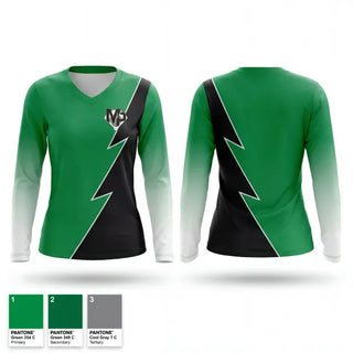 Womens Long Sleeve Vneck Shirt, MP Express, Baseball, Teamtime, Team time, sublimation, custom sports apparel, team uniforms, spirit wear, spiritwear, sports uniforms, custom shirts, team store, custom team store, fundraiser sports, apparel fundraiser