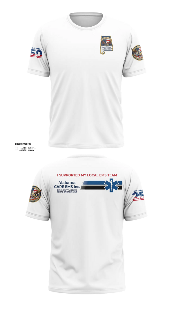 Old School Cotton Feel Shirt, Alabama CARE EMS Inc., EMS/EMT, Teamtime, Team time, sublimation, custom sports apparel, team uniforms, spirit wear, spiritwear, sports uniforms, custom shirts, team store, custom team store, fundraiser sports, apparel fundraiser