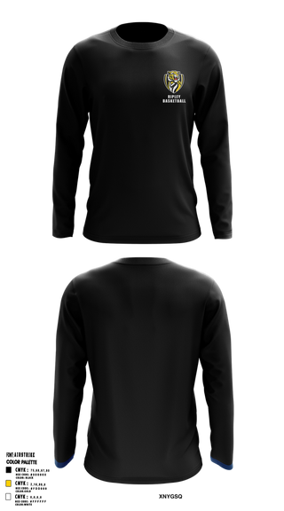 Long Sleeve Performance Shirt, Ripley Middle School Basketball, Men's Basketball, Teamtime, Team time, sublimation, custom sports apparel, team uniforms, spirit wear, spiritwear, sports uniforms, custom shirts, team store, custom team store, fundraiser sports, apparel fundraiser