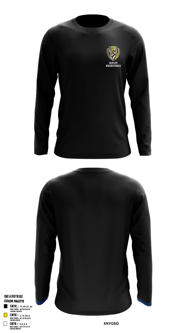 Long Sleeve Performance Shirt, Ripley Middle School Basketball, Men's Basketball, Teamtime, Team time, sublimation, custom sports apparel, team uniforms, spirit wear, spiritwear, sports uniforms, custom shirts, team store, custom team store, fundraiser sports, apparel fundraiser