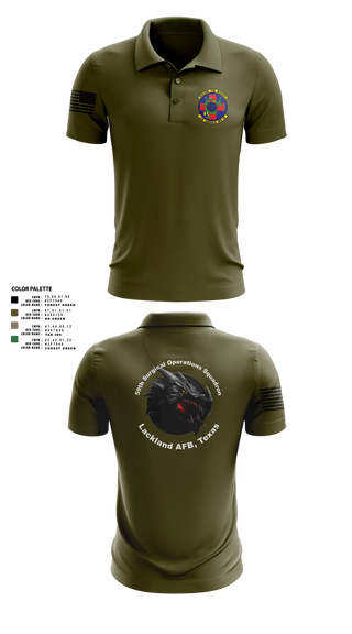 Short Sleeve Performance Polo, 59th Surgical Operations Squadron, Air Force, Teamtime, Team time, sublimation, custom sports apparel, team uniforms, spirit wear, spiritwear, sports uniforms, custom shirts, team store, custom team store, fundraiser sports, apparel fundraiser