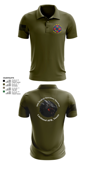 59th Surgical Operations Squadron 37744422 Short Sleeve Performance Polo - 112