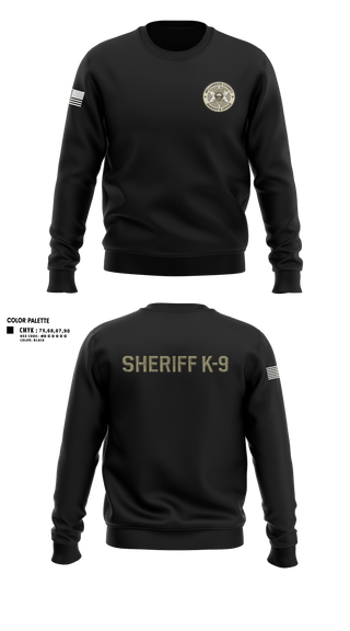 Crew Neck Sweatshirt, Williamson County K-9 Unit, Police, Teamtime, Team time, sublimation, custom sports apparel, team uniforms, spirit wear, spiritwear, sports uniforms, custom shirts, team store, custom team store, fundraiser sports, apparel fundraiser
