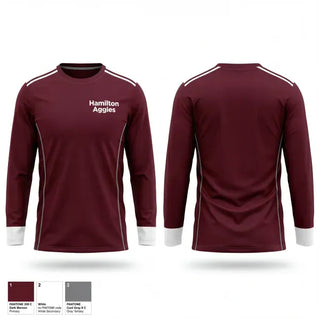 Long Sleeve Performance Shirt, Hamilton Aggies, Baseball, Teamtime, Team time, sublimation, custom sports apparel, team uniforms, spirit wear, spiritwear, sports uniforms, custom shirts, team store, custom team store, fundraiser sports, apparel fundraiser