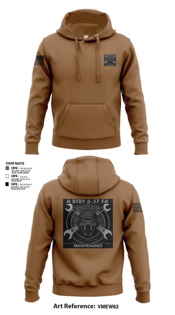 Hoodie, 6-37 FAR, Army, Teamtime, Team time, sublimation, custom sports apparel, team uniforms, spirit wear, spiritwear, sports uniforms, custom shirts, team store, custom team store, fundraiser sports, apparel fundraiser