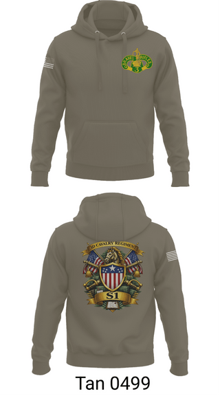 Hoodie, 3d Regiment Cavalry, Army, Teamtime, Team time, sublimation, custom sports apparel, team uniforms, spirit wear, spiritwear, sports uniforms, custom shirts, team store, custom team store, fundraiser sports, apparel fundraiser