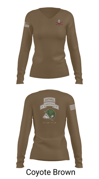 Womens Long Sleeve Vneck Shirt, Charlie Rock, 4-31 IN, 2IBCT, 10MTN, , Teamtime, Team time, sublimation, custom sports apparel, team uniforms, spirit wear, spiritwear, sports uniforms, custom shirts, team store, custom team store, fundraiser sports, apparel fundraiser