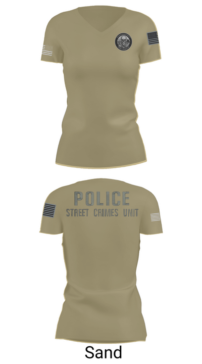STREET CRIMES 66596550 Women's Short Sleeve V-neck Shirt - 84