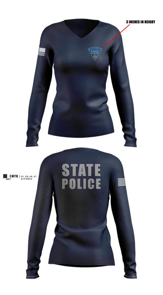 Womens Long Sleeve Vneck Shirt, ILSSA Boston, , Teamtime, Team time, sublimation, custom sports apparel, team uniforms, spirit wear, spiritwear, sports uniforms, custom shirts, team store, custom team store, fundraiser sports, apparel fundraiser