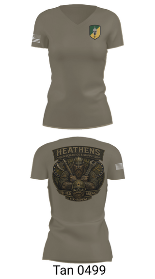 Womens Short Sleeve Vneck Shirt, 152 mp co, Army, Teamtime, Team time, sublimation, custom sports apparel, team uniforms, spirit wear, spiritwear, sports uniforms, custom shirts, team store, custom team store, fundraiser sports, apparel fundraiser