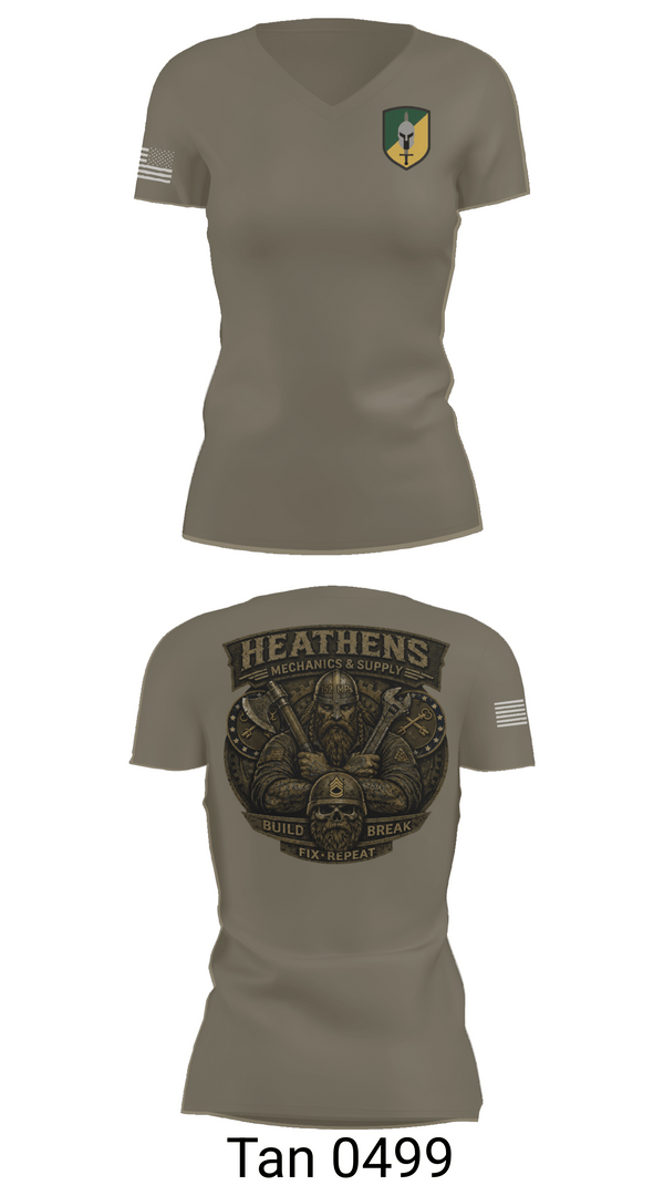 Womens Short Sleeve Vneck Shirt, 152 mp co, Army, Teamtime, Team time, sublimation, custom sports apparel, team uniforms, spirit wear, spiritwear, sports uniforms, custom shirts, team store, custom team store, fundraiser sports, apparel fundraiser