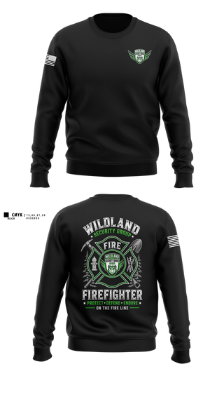 Crew Neck Sweatshirt, Wildland Security Group, , Teamtime, Team time, sublimation, custom sports apparel, team uniforms, spirit wear, spiritwear, sports uniforms, custom shirts, team store, custom team store, fundraiser sports, apparel fundraiser