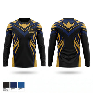 Long Sleeve Performance Shirt, Lion Tennis Team, Tennis, Teamtime, Team time, sublimation, custom sports apparel, team uniforms, spirit wear, spiritwear, sports uniforms, custom shirts, team store, custom team store, fundraiser sports, apparel fundraiser