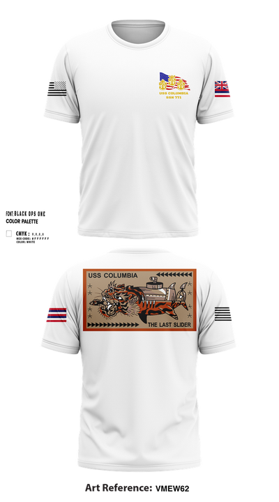 USS Columbia 84322120 Short Sleeve Performance Shirt - 53
