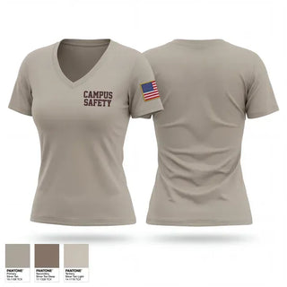Womens Short Sleeve Vneck Shirt, Campus Safety, Police, Teamtime, Team time, sublimation, custom sports apparel, team uniforms, spirit wear, spiritwear, sports uniforms, custom shirts, team store, custom team store, fundraiser sports, apparel fundraiser
