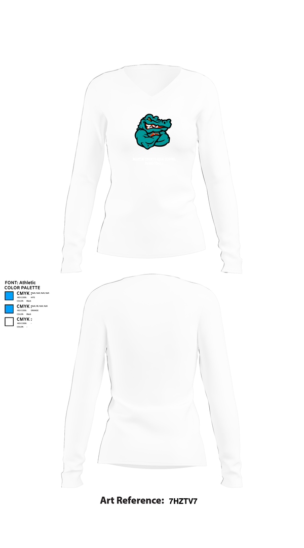 Womens Long Sleeve Vneck Shirt, Martin County High School Basketball, Women's Basketball, Teamtime, Team time, sublimation, custom sports apparel, team uniforms, spirit wear, spiritwear, sports uniforms, custom shirts, team store, custom team store, fundraiser sports, apparel fundraiser