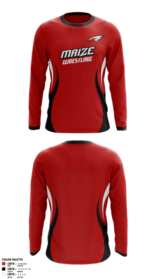 Long Sleeve Performance Shirt, Maize, Wrestling, Teamtime, Team time, sublimation, custom sports apparel, team uniforms, spirit wear, spiritwear, sports uniforms, custom shirts, team store, custom team store, fundraiser sports, apparel fundraiser