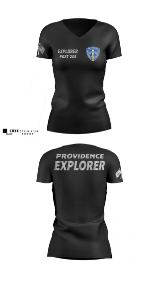 Womens Short Sleeve Vneck Shirt, Explorers, Police, Teamtime, Team time, sublimation, custom sports apparel, team uniforms, spirit wear, spiritwear, sports uniforms, custom shirts, team store, custom team store, fundraiser sports, apparel fundraiser