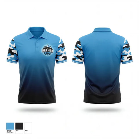 Short Sleeve Performance Polo, MILE HIGH 12:11, Men's Basketball, Teamtime, Team time, sublimation, custom sports apparel, team uniforms, spirit wear, spiritwear, sports uniforms, custom shirts, team store, custom team store, fundraiser sports, apparel fundraiser
