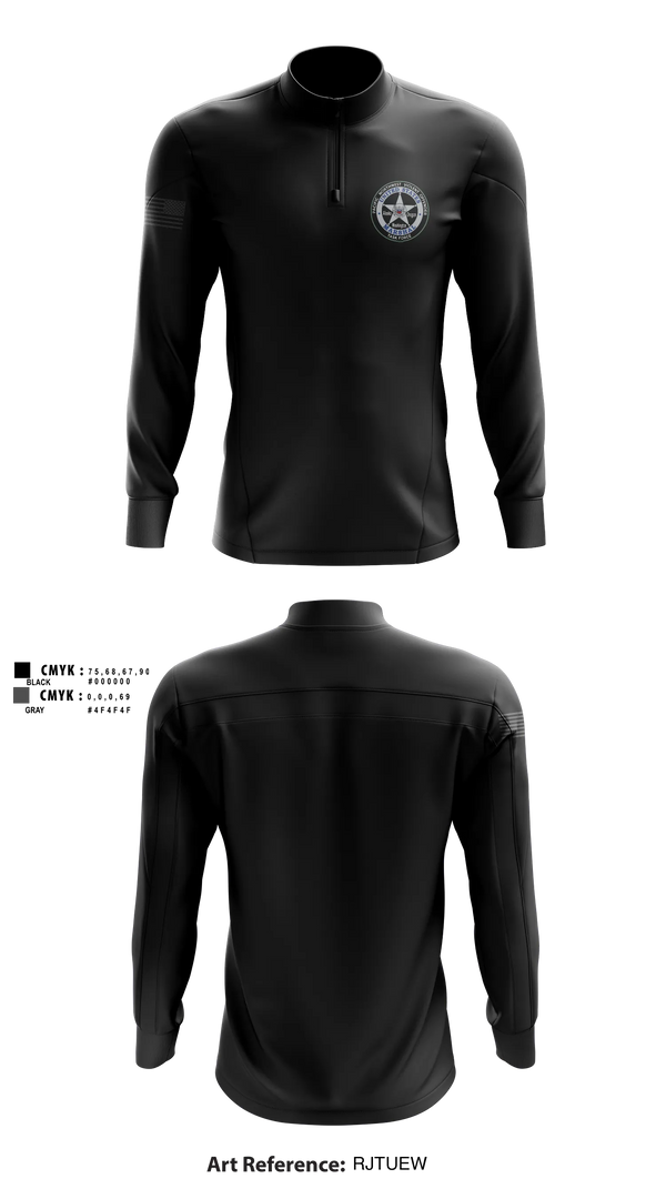 Quarter Zip Jacket, US Marshals PNVOTF, Police, Teamtime, Team time, sublimation, custom sports apparel, team uniforms, spirit wear, spiritwear, sports uniforms, custom shirts, team store, custom team store, fundraiser sports, apparel fundraiser