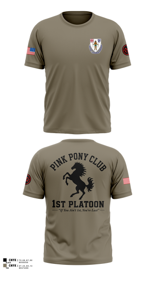 Old School Cotton Feel Shirt, 1/182 1st Platoon, National Guard, Teamtime, Team time, sublimation, custom sports apparel, team uniforms, spirit wear, spiritwear, sports uniforms, custom shirts, team store, custom team store, fundraiser sports, apparel fundraiser