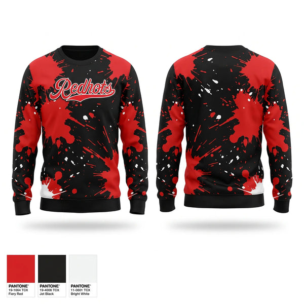 Crew Neck Sweatshirt, Redhots, Baseball, Teamtime, Team time, sublimation, custom sports apparel, team uniforms, spirit wear, spiritwear, sports uniforms, custom shirts, team store, custom team store, fundraiser sports, apparel fundraiser