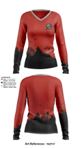 Glen Oaks High School Cross Country 26431612 Women's Long Sleeve V-neck Shirt - 1