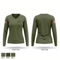 100 51171307 Women's Long Sleeve V-neck Shirt - 1