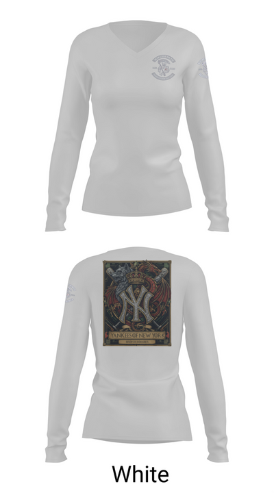 New York Yankees 78094179 Women's Long Sleeve V-neck Shirt - 16