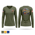 POLICE ICE Women's Long Sleeve V-neck Shirt - 1