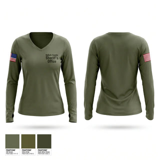 Womens Long Sleeve Vneck Shirt, DeKalb County Sheriff's Office, Police, Teamtime, Team time, sublimation, custom sports apparel, team uniforms, spirit wear, spiritwear, sports uniforms, custom shirts, team store, custom team store, fundraiser sports, apparel fundraiser