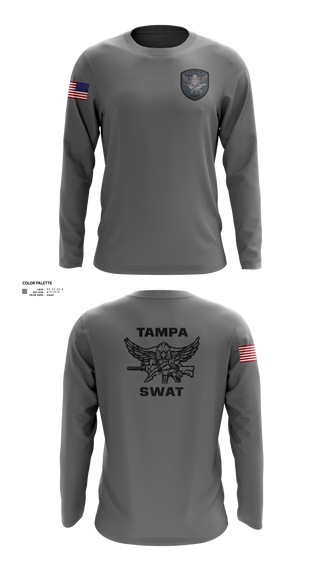 Long Sleeve Performance Shirt, Tampa SWAT, Police, Teamtime, Team time, sublimation, custom sports apparel, team uniforms, spirit wear, spiritwear, sports uniforms, custom shirts, team store, custom team store, fundraiser sports, apparel fundraiser