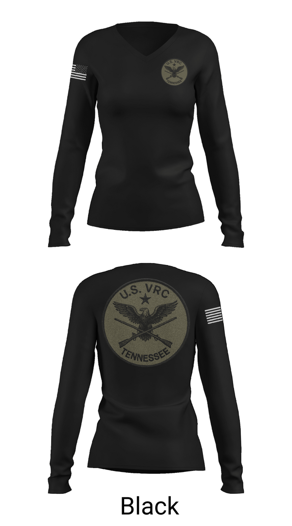 Womens Long Sleeve Vneck Shirt, Tennessee, Army, Teamtime, Team time, sublimation, custom sports apparel, team uniforms, spirit wear, spiritwear, sports uniforms, custom shirts, team store, custom team store, fundraiser sports, apparel fundraiser