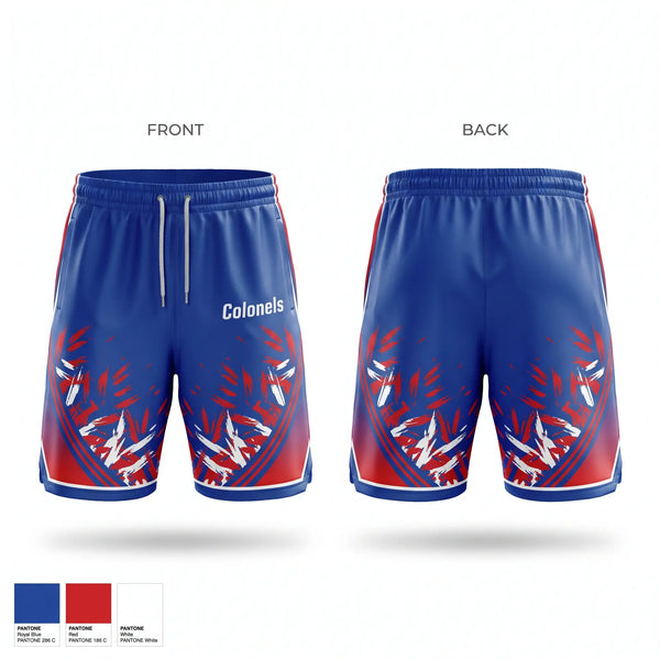 Athletic Shorts With Pockets, Colonels, Men's Basketball, Teamtime, Team time, sublimation, custom sports apparel, team uniforms, spirit wear, spiritwear, sports uniforms, custom shirts, team store, custom team store, fundraiser sports, apparel fundraiser