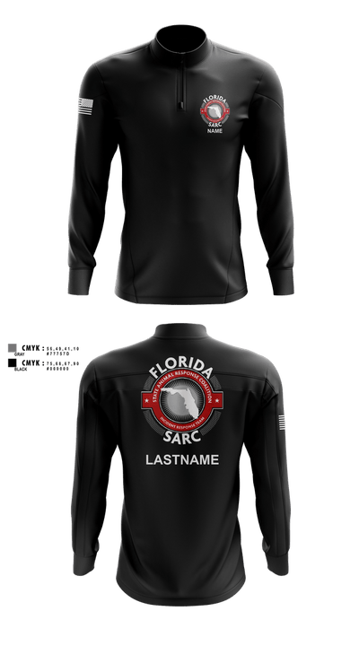 Florida State Animal Response Coalition 45441276 Quarter Zip Jacket - 7