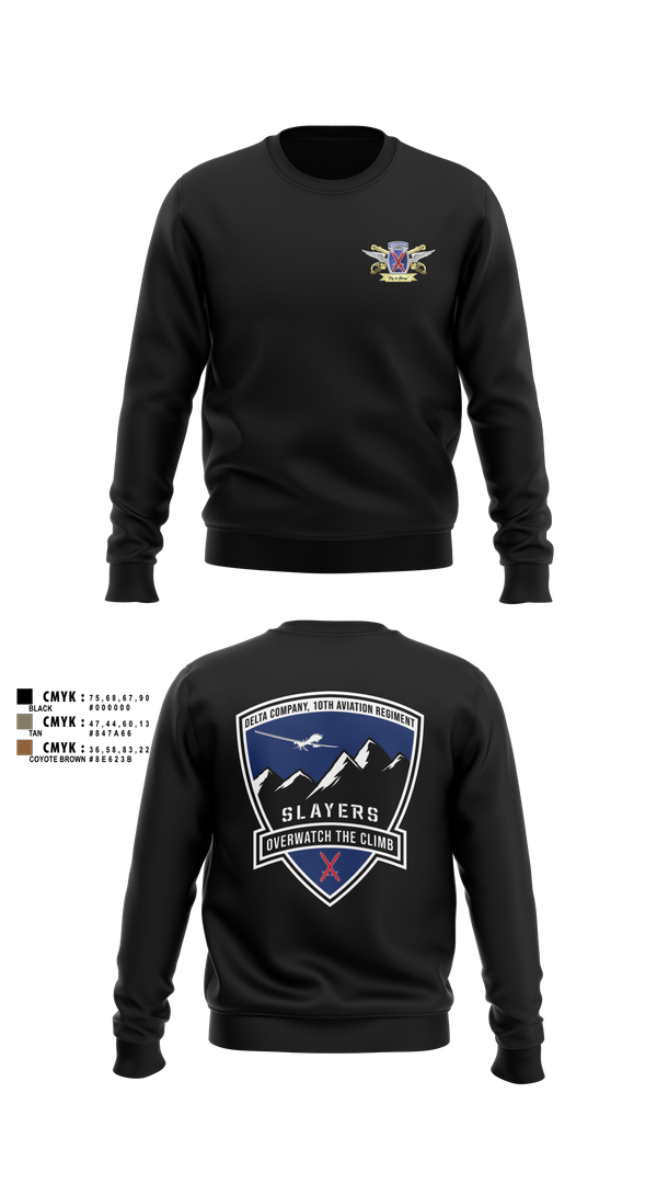 Crew Neck Sweatshirt, 2-10 AHB Knighthawks, Army, Teamtime, Team time, sublimation, custom sports apparel, team uniforms, spirit wear, spiritwear, sports uniforms, custom shirts, team store, custom team store, fundraiser sports, apparel fundraiser