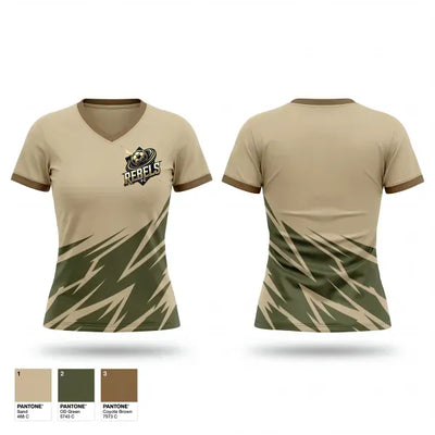 Rebels FC 30854806 Women's Short Sleeve V-neck Shirt - 3