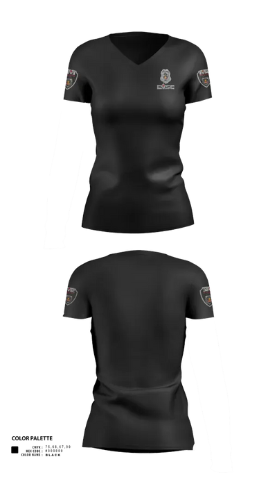 EVSC PD 77652522 Women's Short Sleeve V-neck Shirt - 21