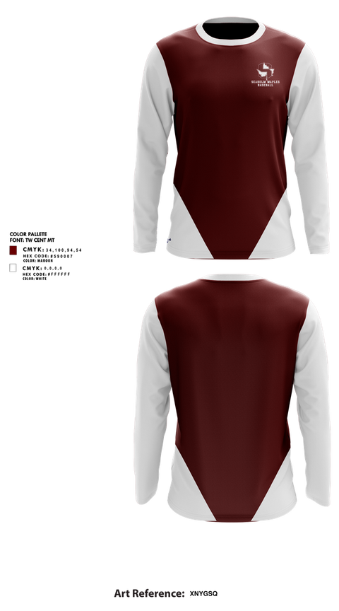Long Sleeve Performance Shirt, Seaholm Maples Baseball, Baseball, Teamtime, Team time, sublimation, custom sports apparel, team uniforms, spirit wear, spiritwear, sports uniforms, custom shirts, team store, custom team store, fundraiser sports, apparel fundraiser