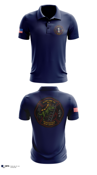 Short Sleeve Performance Polo, Alert Fire Company #1, Fire Department, Teamtime, Team time, sublimation, custom sports apparel, team uniforms, spirit wear, spiritwear, sports uniforms, custom shirts, team store, custom team store, fundraiser sports, apparel fundraiser