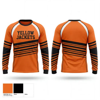Long Sleeve Performance Shirt, Yellow Jackets, Baseball, Teamtime, Team time, sublimation, custom sports apparel, team uniforms, spirit wear, spiritwear, sports uniforms, custom shirts, team store, custom team store, fundraiser sports, apparel fundraiser