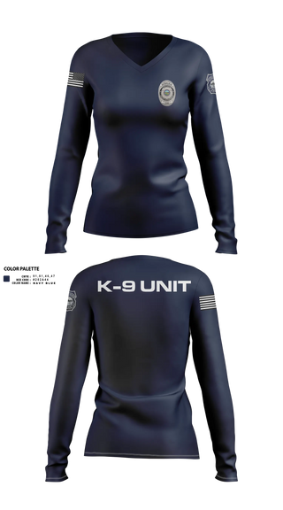 Womens Long Sleeve Vneck Shirt, Struthers Police, Police, Teamtime, Team time, sublimation, custom sports apparel, team uniforms, spirit wear, spiritwear, sports uniforms, custom shirts, team store, custom team store, fundraiser sports, apparel fundraiser
