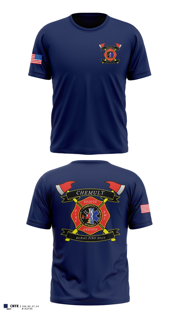 Old School Cotton Shirt, Chemult Rural Fire Protection District, Fire Department, Teamtime, Team time, sublimation, custom sports apparel, team uniforms, spirit wear, spiritwear, sports uniforms, custom shirts, team store, custom team store, fundraiser sports, apparel fundraiser