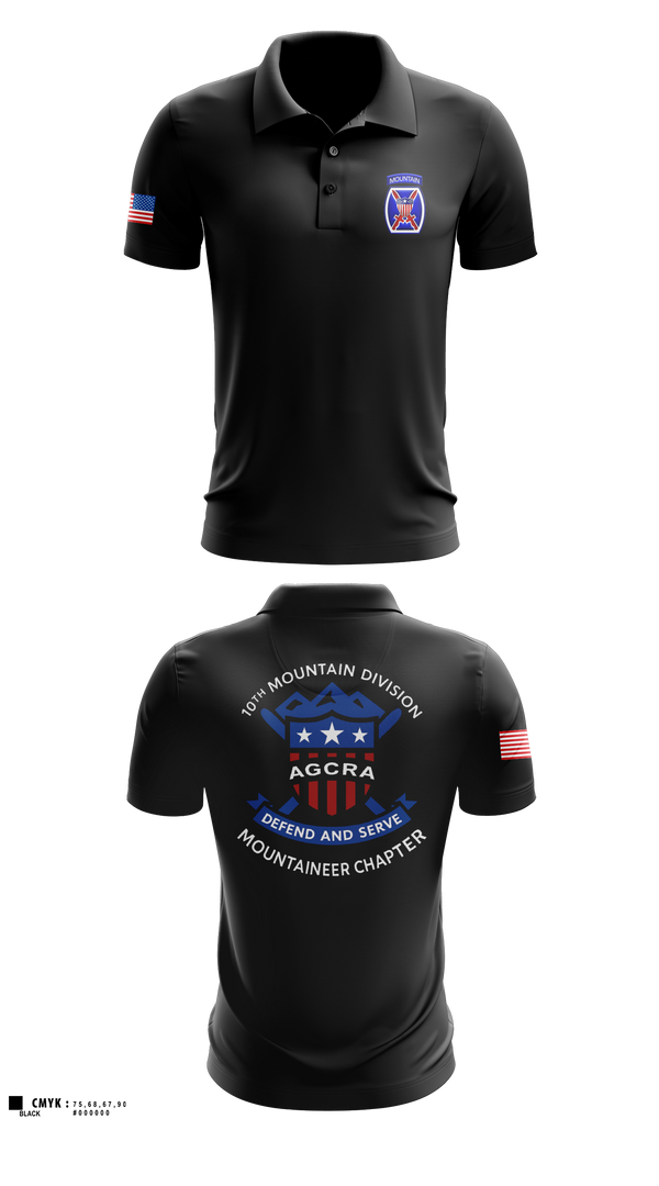 Short Sleeve Performance Polo, Mountaineer Chapter Adjutant General Regimental Association, Army, Teamtime, Team time, sublimation, custom sports apparel, team uniforms, spirit wear, spiritwear, sports uniforms, custom shirts, team store, custom team store, fundraiser sports, apparel fundraiser