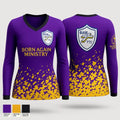 Born Again Ministry Women's Long Sleeve V-neck Shirt - 21
