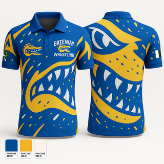Short Sleeve Performance Polo, Gateway Wrestling, Wrestling, Teamtime, Team time, sublimation, custom sports apparel, team uniforms, spirit wear, spiritwear, sports uniforms, custom shirts, team store, custom team store, fundraiser sports, apparel fundraiser